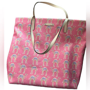 ♠️🐫Kate spade Shopper Spice Things Up camel canvas tote bag
